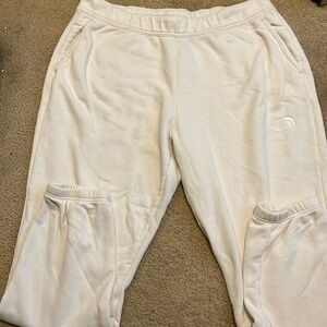 The North Face Women's Simple Logo Jogger Cream Sweatpants Size XXL Pockets TNF